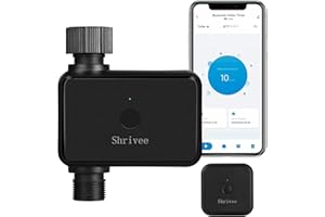 Shrivee Water Timer WiFi Sprinkler Timer, Smart Sprinkler, Garden Irrigation Computer, Smart Hose Faucet Timer with Bluetooth and App Control, Yard Garden Lawn Watering Automatic Irrigation Controller