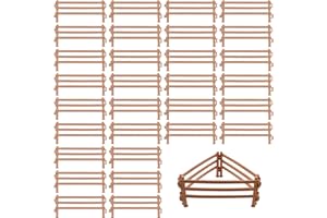 OMJMYY Lot de 40 clôtures pour chevaux, 16 x 7 x 1 cm, accessoires pour clôture, cheval, clôture, corral, jouet pour enfants et jeunes enfants, décoration micro paysage, cadeau éducatif