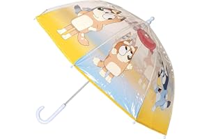 CERDÁ LIFE'S LITTLE MOMENTS Parapluie à bulles Bluey - Ouverture manuelle - Imprimé avec les personnages de la série - Fabriqué en 100% POE avec structure en fibre de verre - Produit original conçu en Espagne