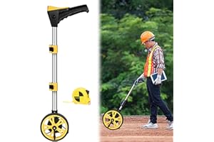 CINY Mechanical Distance Measuring Wheel, Including a 5m Tape Measure (random style), 9999.99m Measuring Wheel rRange, Suitable for Engineering Construction, Construction Surveying, Accident ranging