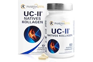 ‎PHARMAVITAL Pharmavital UC-II Natives Kollagen, 60 Kapseln, Collagen Kapseln hochdosiert aus Deutschland, Kollagen-Vitamin-C-Kombipräparat