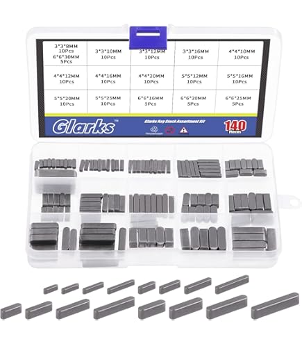 QUARKZMAN 10Pcs Clé à Plume à Extrémité Ronde, 3x3x18mm Acier