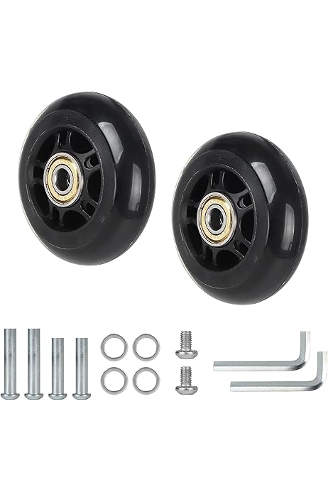 Ruote Di Ricambio Per Valigie 70mm - 1 Paio Universale Con Viti - Portata 40kg