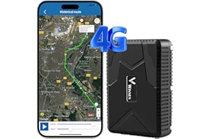 Winnes Localizador GPS para Coche GPS Tracker 4G Standby 90 días GPS Tracker Suscripción Gratuita App Global Location Tracking IP58 Impermeable para Vehículos Camiones Motocicletas TK915