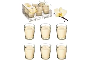 GOTHIS Velas aromáticas con perfume Vainilla, 6 Ambientadores de Hogar Naturales, Velas decorativas, Aromaterapia, Vela aromatica 48 horas, Tarot, Cumpleaños, Dia de la madre