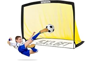 BAYINBULAK Portería de fútbol Plegable con Barras de Fibra de Vidrio para niños, Redes de portería Interior, Exterior y jardín