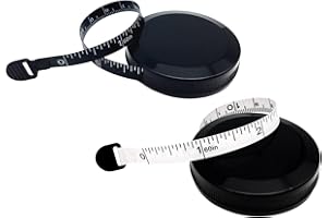 LITETOUR 2 Pezzi Metro a nastro metro a nastro per misurazione del corpo piccolo metro a nastro per cucire per sarti 60 Inch 150 cm (Nero + Bianco)