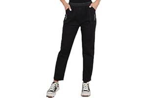 PURE FASHION UK Cherry Berry Mom Jeans Full Length Jeans for Women UK Full Elasticated Waist Pants for Women's Casual Wear Stretchy Trousers and Comfy Straight Fit Womens Jeans
