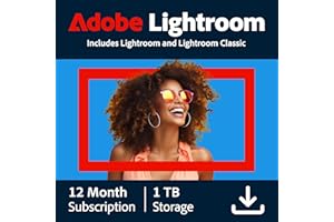 Adobe Lightroom with Lightroom Classic 1 TB, AI-assisted photo editor, 1 Year, PC/Mac, Digital Download | Activation Code by email