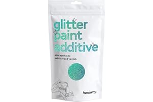 Hemway Turquoise Glitter Holographic Peinture additif 100 g / 3,5 oz pour latex acrylique Emulsion Peinture - Intérieur et Extérieur Mur, Plafond, bois, vernis, plat mort, mat, brillant, satin,