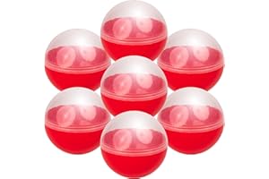 ENTERVENDING Capsule Vending Machine Translucent-Red Round Capsules Empty 14 pcs 3.9 inch - Gumball Machine Capsules Easter Basket Stuffers Birthday Gifts - Pinata Stuffers Craft Supplies Claw Machine Refills
