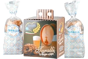 IAZZETTA Box Da Viaggio Taralli Napoletani Sugna e Pepe ExtraMandorlati Scatolo Con Due Confezioni da 500gr 2x500gr (1kg)
