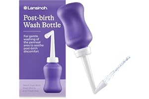 Lansinoh Peri Bottle Postpartum + Travel Bag - 360 ml - Portable Bidet with Angled Spout for Soothing Post-Birth Discomfort - Post Partum Essentials