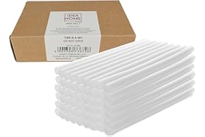 IDEA HOME 50 Pièces Bâtons de Colle Chaude 11mm x 200mm - Transparent, Universel pour Pistolet à Colle - Idéal pour le Bricolage, L'artisanat, les Loisirs