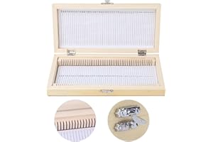 LENTLY Scatola per Vetrini per Microscopio, Custodia per Vetrini per Microscopio in Vetro Biologico da 50 Pezzi per Campioni