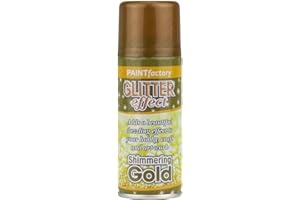 PAINT FACTORY 2x Glitter Gold Effect Spray Paint Decorative Creative Art Crafts Frames Hobby