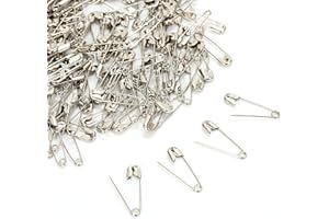 HONONWII 200 Pcs Safety Pins, 19mm Sliver Safety Pins, Strong Nickel Plated Stainless Steel Small Safety Pin Assorted for Clothes, Arts & Crafts, Sewing and Pinning (Silver)