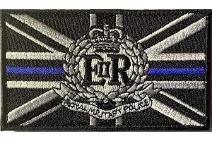 THE ENGLAND STORE Thin Blue Line Royal Military Police Tactical Patch Hook and Loop