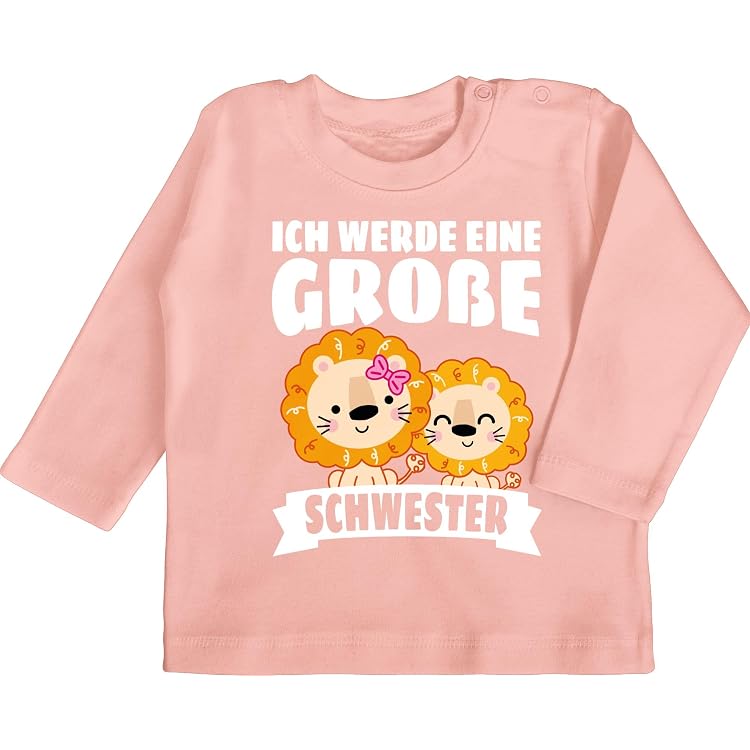 Baby Langarmshirt 'Große Schwester' – Süßes Geschenk Für Geschwister, Bedruckt In Deutschland