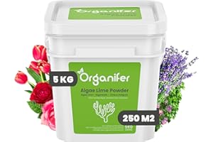 Poudre D'Algues Chaux - 5 Kg - Calcareum De Lithothamne Pur - Idéal Pour Les Buis Et L'Entretien Du Jardin - Contient Du Calcium Et Du Magnésium - Organifer
