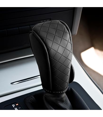 For Fiat 500 2007-2015 Gear Stick Gaiter Ivory Leather 500 Black