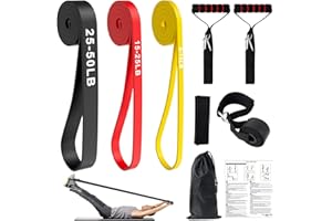 SKELO Elastique Musculation, Bande de Resistance Musculation Différentes Elastique Sport, Bande Élastique de Musculation Fitness pour Fitness, Pilates, Yoga, Gym Entraînement