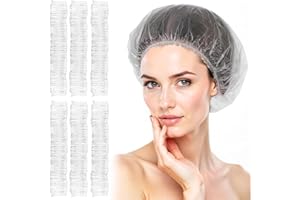 Nogeqi 100 gorros de ducha desechables para mujeres, gorro de ducha grande, gorro de tinte para el cabello impermeable para acondicionamiento profundo, tratamiento del cabello reutilizable, hombres y