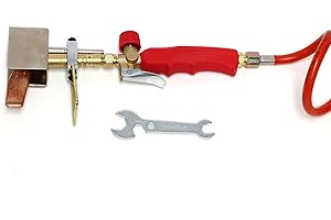 Rothenberger Industrialna rura spustowa do rynny dachowej, zestaw lutowniczy, lutownica miedziana, łącznie z wężem propanowym 2,0 m, temperatura robocza 800°C, 35498