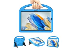 Kids Case for Samsung Galaxy Tab A8 10.5'' 2022, Mansiruyi Lightweight Shockproof Kids Friendly Case with Handle Stand for Galaxy Tablet A8 10.5 Inch (SM-X200/X205/X207) (Blue)