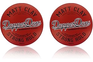 Dapper Dan Argile Matifiante, Tenue Forte Finition Mat Argile Douce pour Hommes, Application Facile, Parfum Safran Fumé et Cuir, 2 x 100 ml