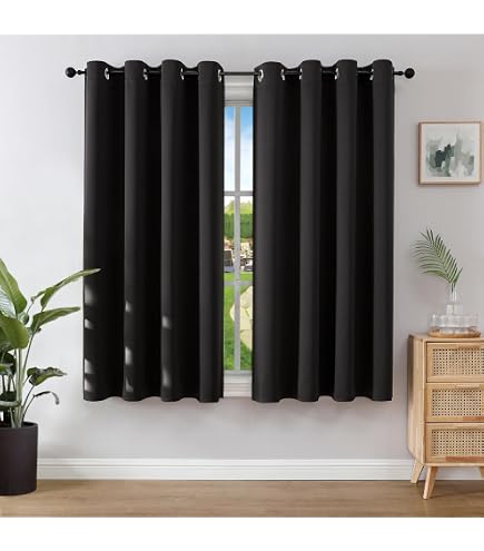 Rideaux Occultants Thermiques Deconovo 132x214 Cm Gris Moderne - Isolant Froid Et Chaud