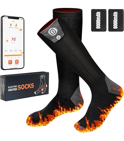 Calze Per Outdoor Invernali Calze Riscaldate Elettricamente Con Controllo App, Calzini Riscaldati Calzini Riscaldati Donna