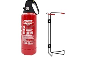 Auto Feuerlöscher 2kg ABC Pulver mit praktischer Griffhaube und KFZ Halter EN3, inkl. ANDRIS® Prüfnachweis