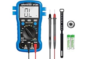 AOPUTTRIVER Multímetro Digital AP-39K 4000 Conta Rango Automático Voltímetro Amperímetro Ohmímetro Pruebe NCV/Voltaje/Corriente/Resistencia/Diodos/Continuidad/Ciclo de Trabajo/Capacitancia