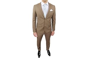 EVOGA Abito Completo Uomo Sartoriale Class Elegante Vestito Smoking Formale Cerimonia