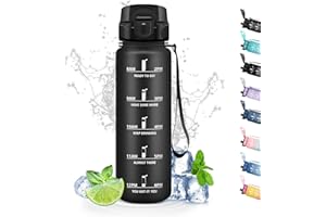 GRSTA Botella Agua, Botella Agua Niños con Filtro, Botella Agua 500ml, Fácil de Limpiar, Botella Reutilizable con Marca de Tiempo, Cantimplora Infantil a Prueba de Fugas, Botella de Agua para Agua , Café