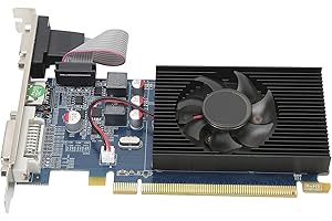 DILWE Scheda Grafica HD6450, Grafica 2G 64 Bit DDR3, Bassa rumorosità con Slot PCI Express 3.0, per Computer Desktop…
