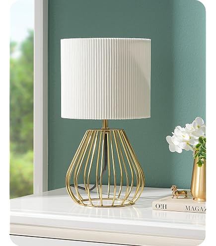 BARCELONA LED Lampada da tavolo di design moderno e lussuoso, sfera in vetro opalino bianco con struttura in alluminio curvato finitura platino dorato, stile rétro elegante per camera e soggiorno