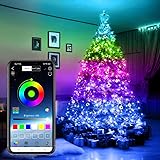 BTZHY 20M 200 LED Luci a Corda Fata, luci Natalizie a Strisce LED controllate da App, USB Bluetooth String Light Copper Wire 