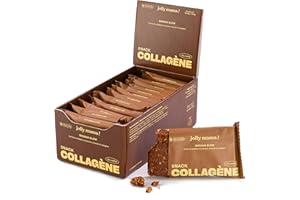 Jolly mama! Lot de 12 Barres Protéinées Collagène Banana Glow | Céréales, Banane, Pépites de Chocolat | Boost Cheveux & Peau | Sans Gluten | Compatible Grossesse et Allaitement