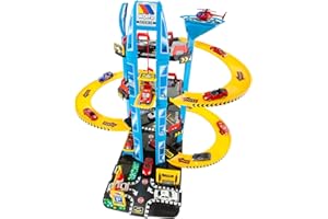 M MOLTO Parking de Juguete Molto Parking 4 Plantas + Helicóptero