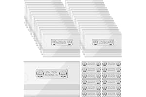 Dadabig 30 Set Porta Badge Magnetico, Cartellini di Identificazione Magnetici Targhette Magnetiche Autoadesive Badge Portanome Magnetico per Scuola Ufficio Collega e Conferenze Aziendali, 58 * 90mm