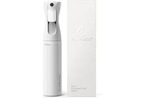 FLAIROSOL - The Original, Plant Mister Spray Bottle for Indoor and Gardens, Continuous Mist with 1,001 Uses. Trusted by Professionals. Patented Technology. 300ml, White Bottle, Green Print