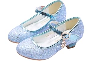YONIER Scarpe con Tacco Ragazza Ballerine Bambina Cerimonia Festa Lustrino Nozze Scarpe da Principessa Eleganti Piatto Singole Ballerina Bimba Cristallo Bling Sandali