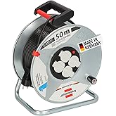 Brennenstuhl GARANT S 4 İhra&ccedil; makarası (50 m &ndash; &Ccedil;elik Sac, i&ccedil; mekanlarda kullanım, Made in Germany) G&uuml;m&uuml;ş