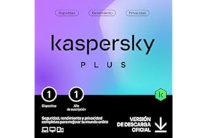 Kaspersky Plus Internet Security 2024 | 1 Dispositivo | 1 año | Anti-Phishing y Firewall| VPN ilimitada | Gestor de contraseñ