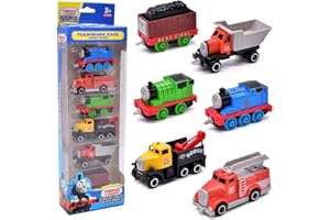 URACON Thomas Auto Giocattolo per Bambini Thomas Magnetici Trenino Locomotive die Cast Giocattolo Decorazione Della Torta Regalo Compleanno Giocattolo educativo 6Pezzi