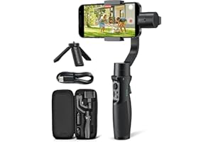 hohem Smartphone Gimbal Stabilisator - Stabilisator iSteady Mobile Plus 3-Achsen für Videoaufnahmen mit Gesichts-/Objektverfolgung, 600 °Auto Rotation, Handy Gimbal für Android iPhone 15,14,13 PRO