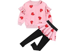 Ella Lust Ensemble de vêtements adorables pour bébé fille, t-shirt à manches longues + pantalon