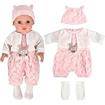 Puppenkleidung Set Für Baby Puppen 35-43cm - Mit Hut, Hose & Tasche
